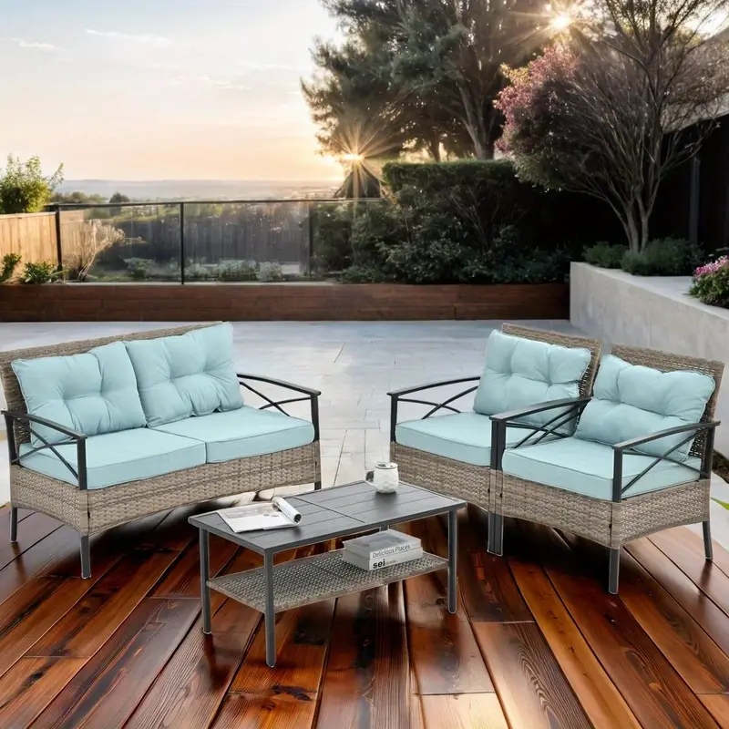 de es, de Conversación Todo , de de de Mimbre de Ratán con y Cojines detalles 2