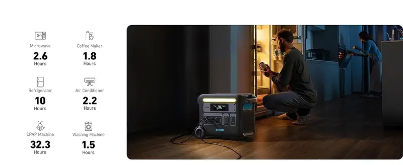 Estaci&oacute;n de energ&iacute;a port&aacute;til     767 reacondicionada,     de 2400 W con bater&iacute;as     &uacute;til 6 veces m&aacute;s  ,       2048 Wh    ,    , RV (     ) detalles 1