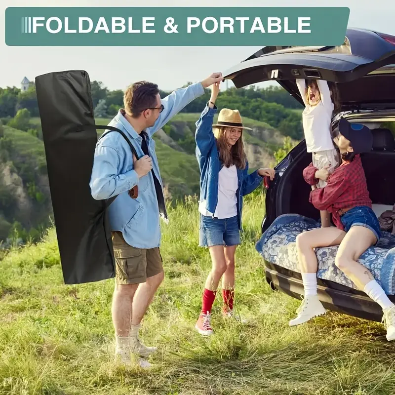 1 pza.s 75in cama plegable extragrande para exteriores, cama de camping con colchón de   cara, cama plegable portátil para invitados, cama para dormir   resistencia con bolsa de  , asientos de   para  ,   y pista. detalles 4