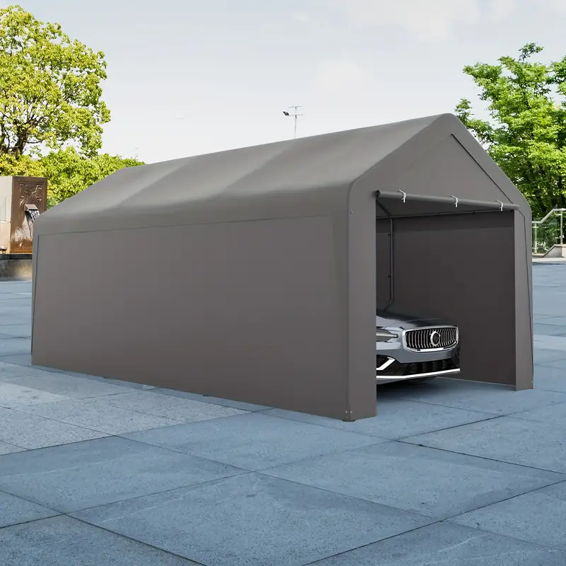 Coche exteriores 10x20 resistencia Cobertizo portátil detalles 1