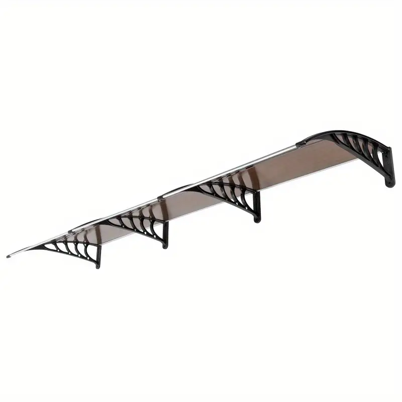     puerta de 1 pieza, 118x37.8 pulgadas ( 96cm),     con soportes negros, Sombreador de policarbonato,   de   delanteras y traseras,   resistente       exteriores detalles 7