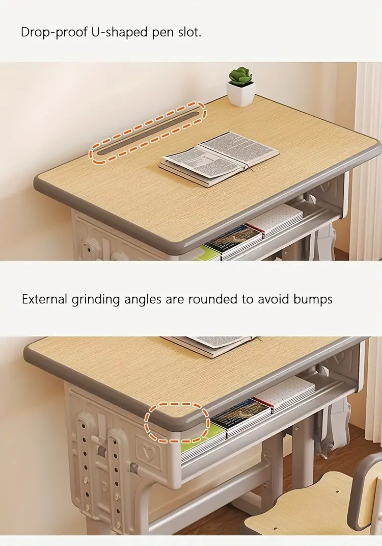 juego de escritorio y silla para niños detalles 3