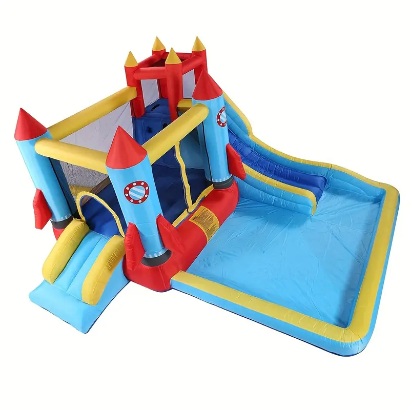 Casa Inflable para Saltar, Castillo Hinchable con Tobog&aacute;n y Soplador, Cama El&aacute;stica para Ni&ntilde;os con Piscina de Bolas, Doble Tobog&aacute;n y Pared de Escalada, Edades 3-12 A&ntilde;os, Regalo para Halloween y Navidad en Interiores/Exteriores detalles 4