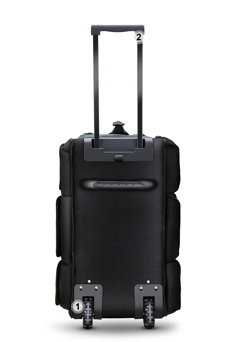 1pc   rolling tool bag with telescoping handle and shoulder strap 22 inch polyester utility organizer no   uncharged without battery green details 2