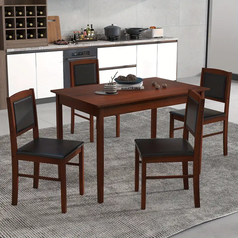   de mesa de     de 5     4   con   de   de  , asiento tapizado y   acolchado. detalles 5