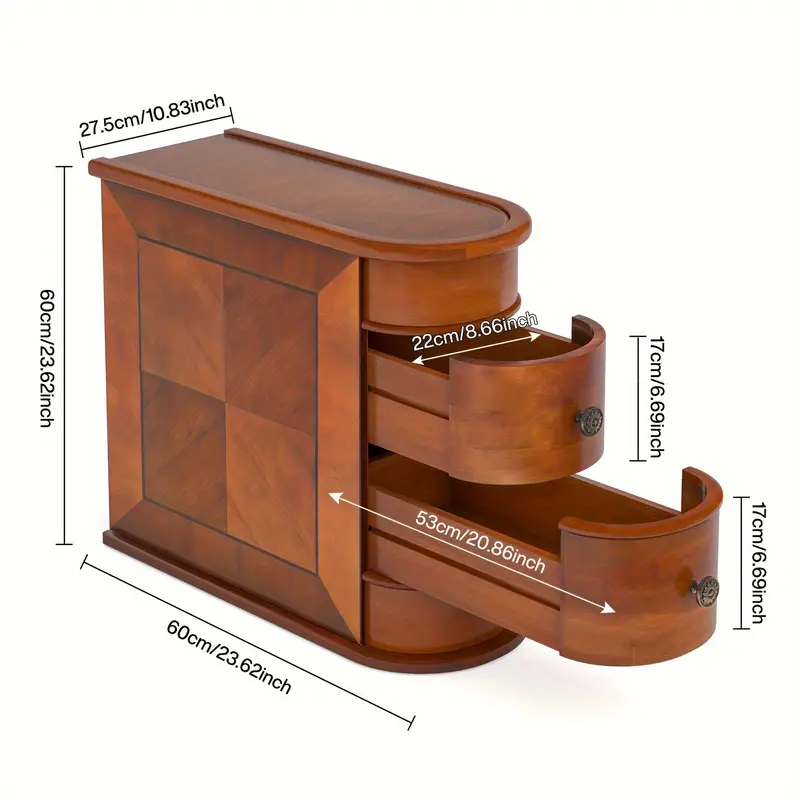 1pc     de 2 Cajones   de   - Resistente a las  ,    , Mesa Auxiliar de   Sin Terminar con   Contempor&aacute;neo -        ,   de    ,   de   de Ingenier&iacute;a y     detalles 2