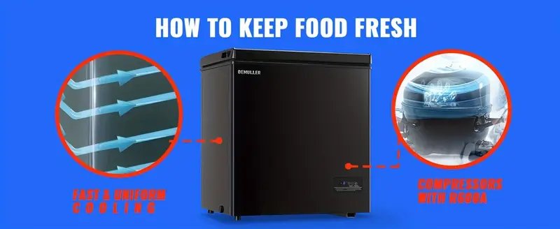 congelador vertical   5.0 cu.ft. congelador   de     congelador compacto congelador arcón con cesta de almacenamiento extraíble para cocina   garaje detalles 1