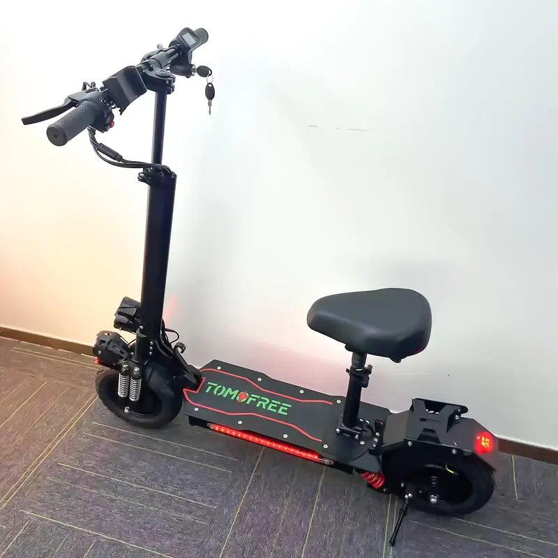 Patinete eléctrico todoterreno de 11, 40 de autonomía, plegable adultos, con detalles 0