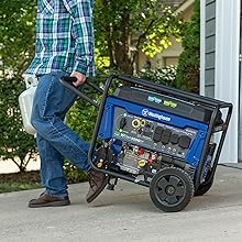 Generador de gas propano en la mosca Westinghouse Wgen9500 de combustible dual propano, gasolina, GLP, 9500 vatios 