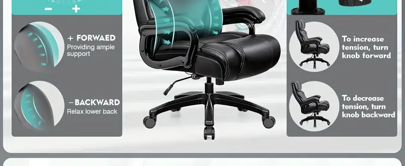   de    ,   de escritorio ergonómica   y     computadora de 500  ,       transpirable   resistencia con     ajustable,    ,       PC detalles 2