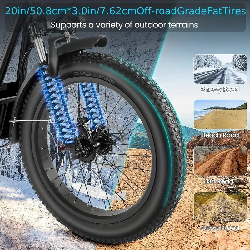 Patinete eléctrico para adultos con asiento y cesta, neumáticos de 20 para , batería de 48V 500Wh, autonomía de hasta 30 millas y 20 MPH, con asiento y cesta, pantalla LCD, carga de 300 libras, patinete eléctrico plegable para desplazamientos. detalles 7