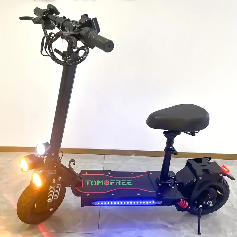 Patinete eléctrico todoterreno de 11, 40 de autonomía, plegable adultos, con detalles 1