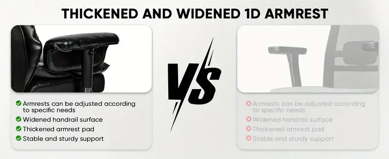 silla de   con reposapiés, silla de     y  , silla ejecutiva ergonómica de respaldo   con reposabrazos gruesos ajustables, cojín lumbar extraíble, reclinación de 90-135° para   en   en casa -   detalles 4