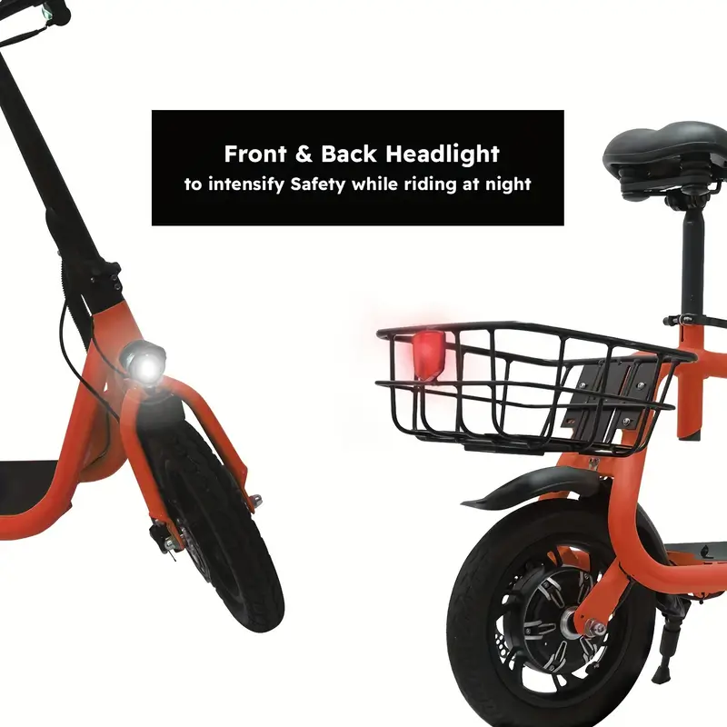 Scooter eléctrico de 450W con asiento ajustable,   plegable, scooter eléctrico deportivo de 36V 8Ah, velocidad   15.5Mph,   detalles 1