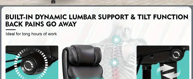   de    ,   de escritorio ergonómica   y     computadora de 500  ,       transpirable   resistencia con     ajustable,    ,       PC detalles 1