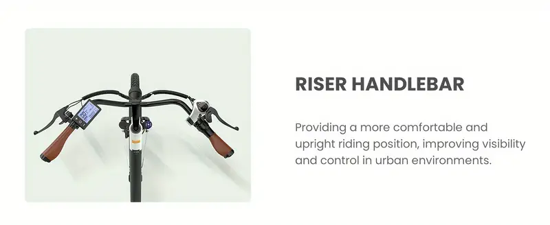 Bicicleta eléctrica    , batería extraíble de 375 Wh, motor sin escobillas de 350 W, velocidad   de 20 MPH, bicicleta eléctrica urbana con horquilla de suspensión, bicicleta eléctrica para adultos detalles 3