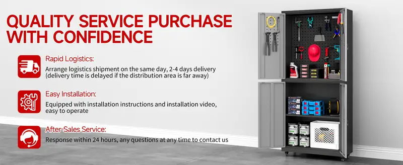 wheeled metal storage cabinet steel garage storage cabinet with lock and adjustable dividers   used as a high tool cabinet for home office garage pantry details 4