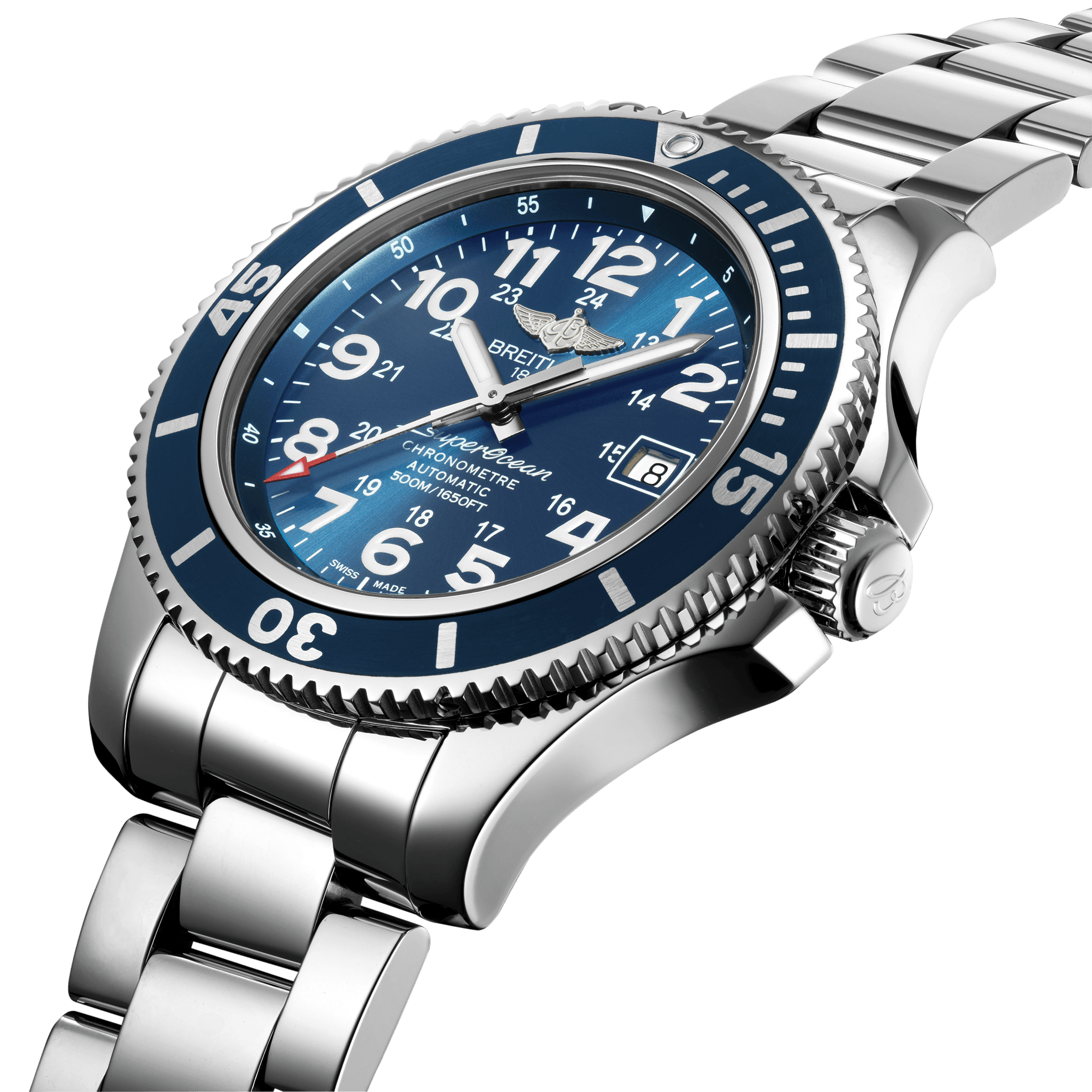 Superocean II 42 - Stainless steel - Blue A17365D11C1A1