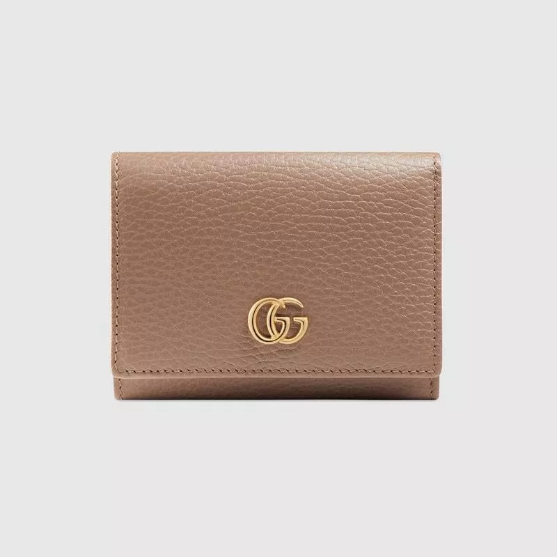 〔GG Marmont〕Leather Tri-Fold Wallet