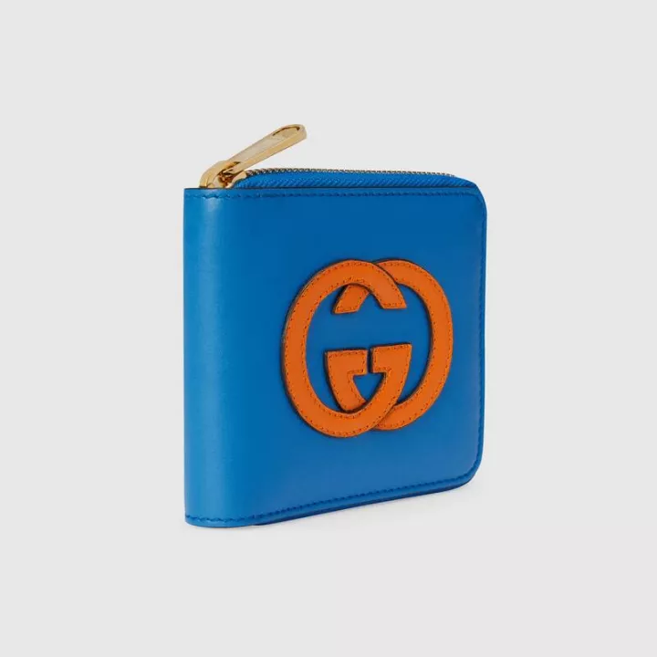 Interlocking Double G Full Zip Wallet