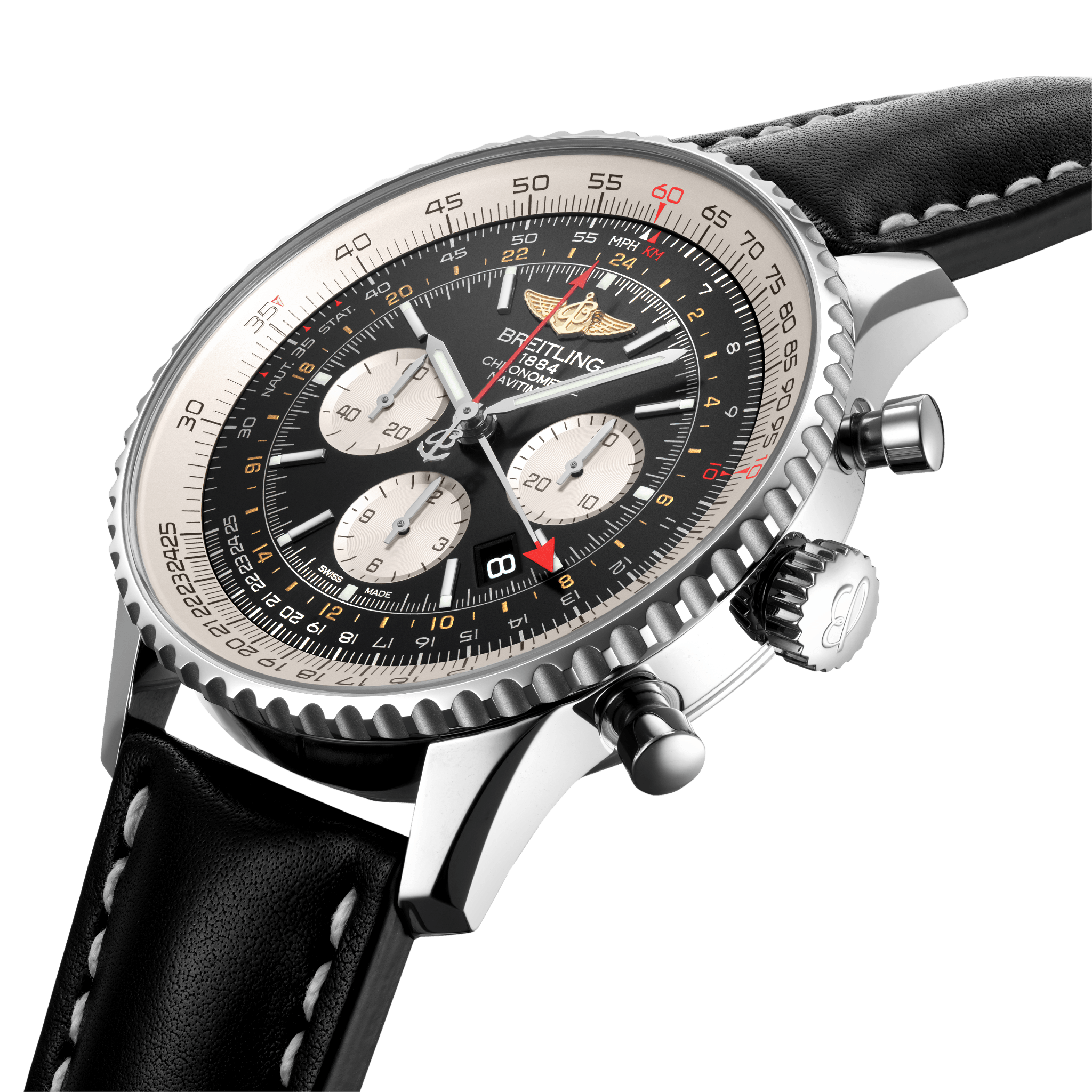 Navitimer B04 Chronograph GMT 48 - Stainless Steel AB0441211B1X1