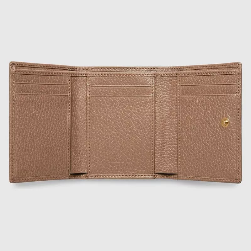 〔GG Marmont〕Leather Tri-Fold Wallet