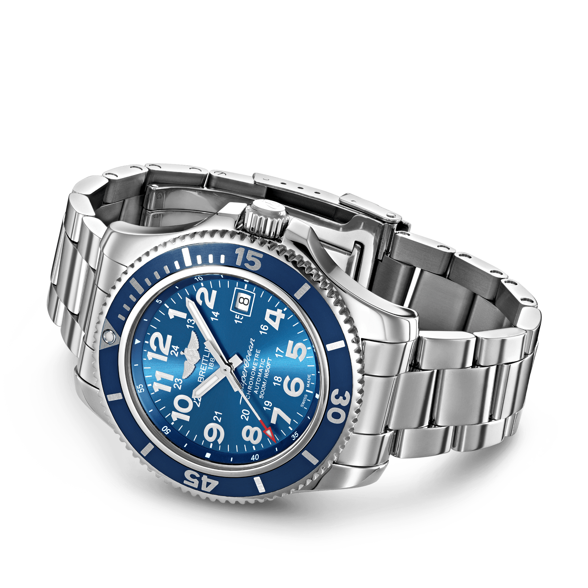 Superocean II 42 - Stainless steel - Blue A17365D11C1A1