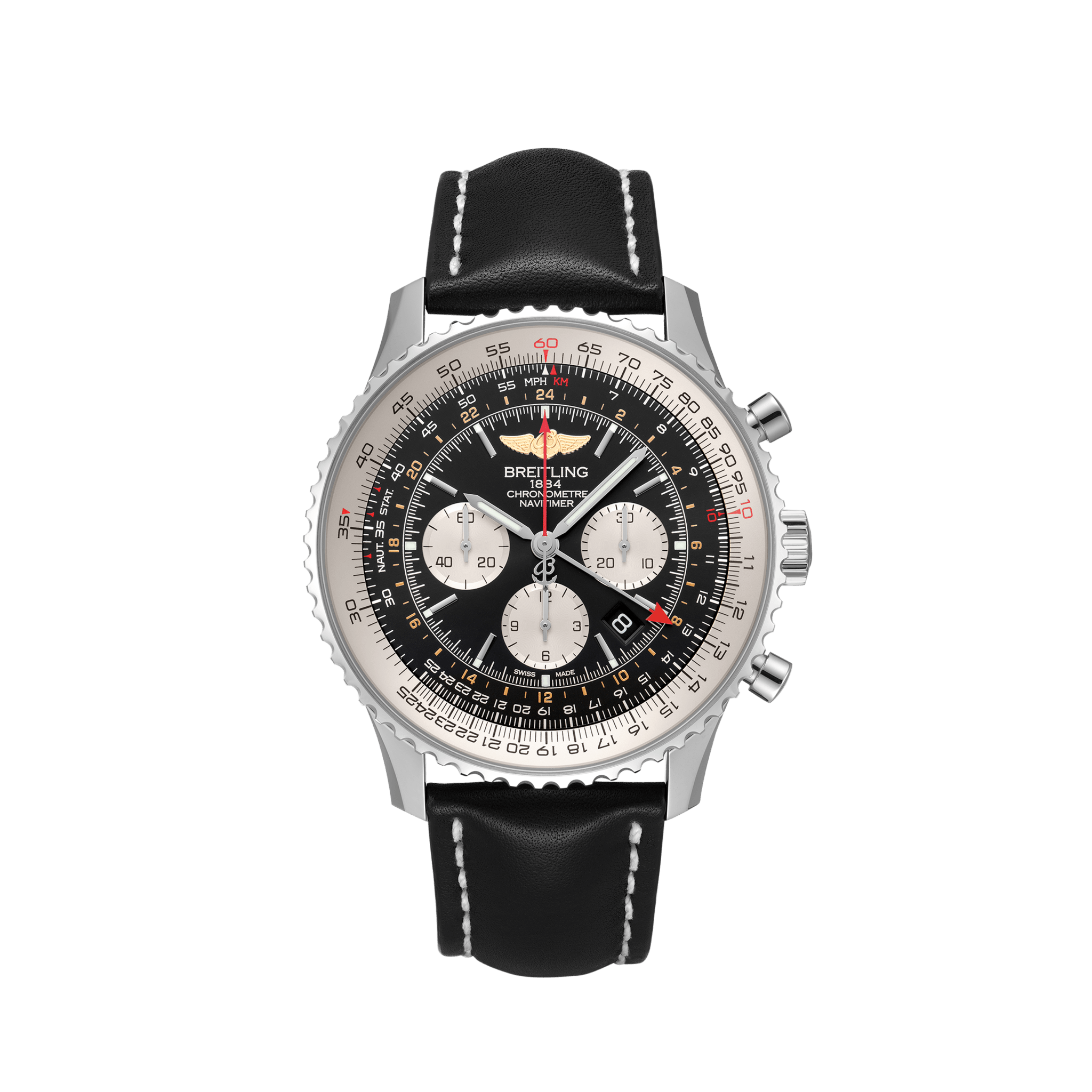 Navitimer B04 Chronograph GMT 48 - Stainless Steel AB0441211B1X1