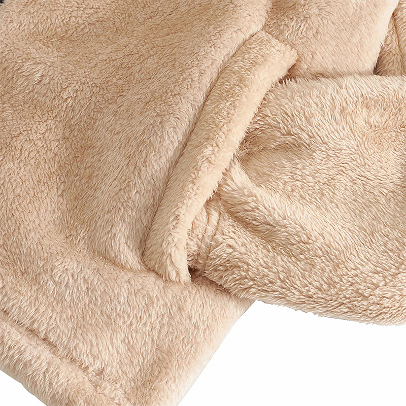 Men's American Flag Patch Casual Loose Double-sided Fleece Thickened Stand Collar Jacket