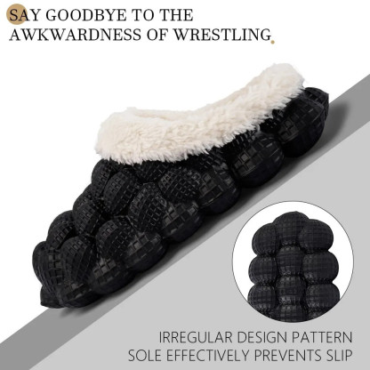 Women Slippers Home Bubble Slides Winter Warm Cotton Cloud Slippers Indoor Non-slip Spa Flip Flops Soft Pillow Massage Shoes