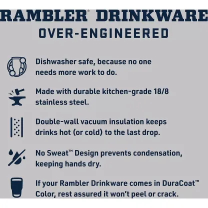 YEkhjgTI Rambler 20 oz Travel Mug with Stronghold Lid