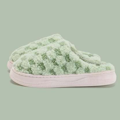 2024 Autumn And Winter Thick Sole Plush Slippers Women Home Warmth Anti-Slip Cotton Slippers Shoes For Women Zapatos