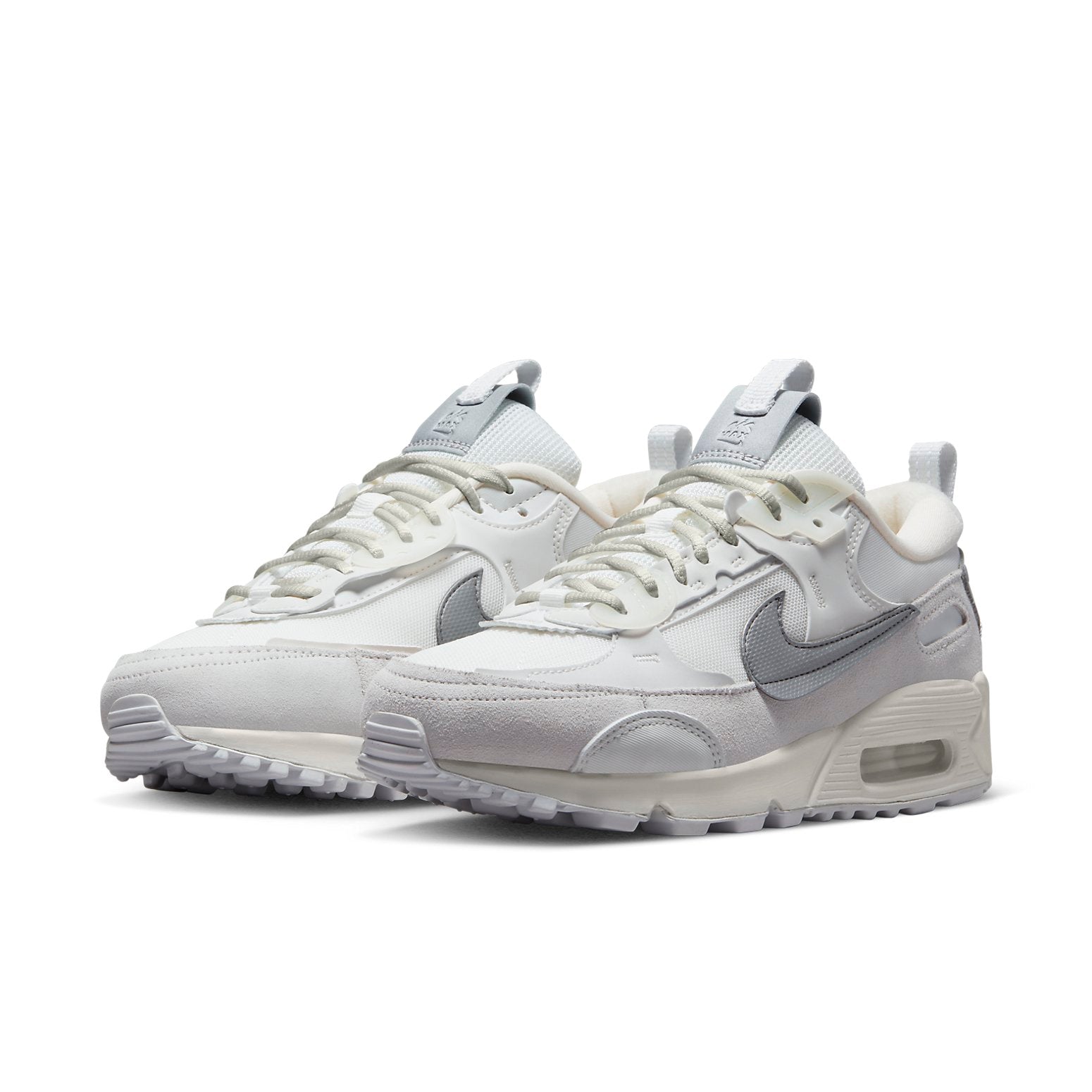 (WMNS) Nkhjgike Air Max 90 Futura 'White Metallic Silver' FB1877-110