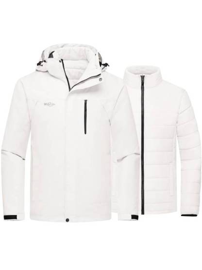 Men's Waterproof 3-in-1 Ski Jacket Windproof Insulated Winter Jackets Alpine I