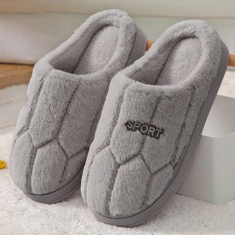 2024 Autumn And Winter Thick Sole Plush Slippers Women Home Warmth Anti-Slip Cotton Slippers Shoes For Women Zapatos