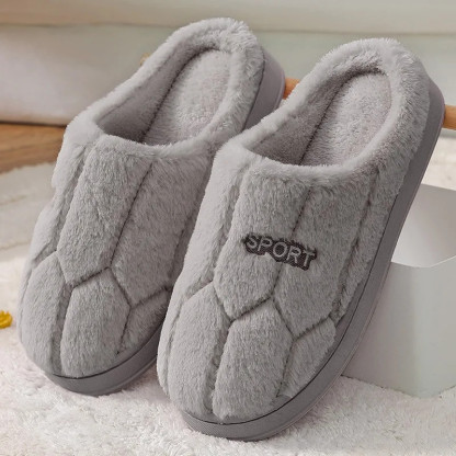 2024 Autumn And Winter Thick Sole Plush Slippers Women Home Warmth Anti-Slip Cotton Slippers Shoes For Women Zapatos