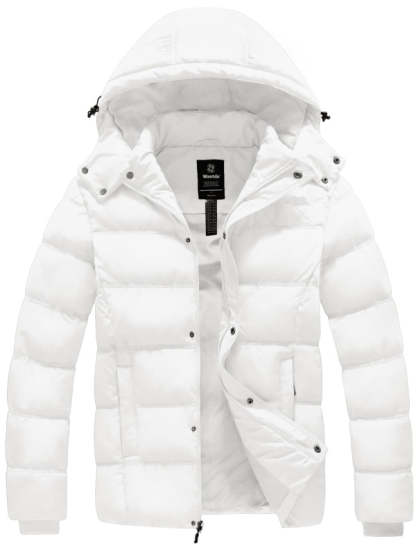 Men's Warm Puffer Jacket Winter Coat with Removable Hood Valley I