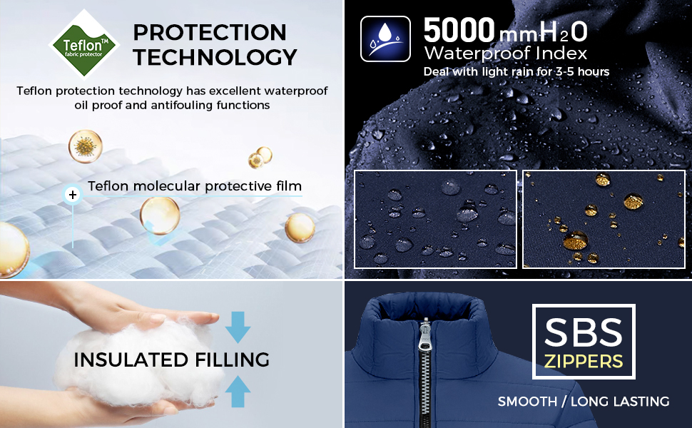 WWantdo Men's Waterproof 3 in 1 Ski Jacket