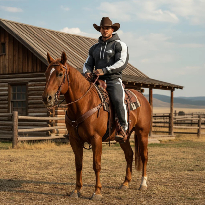 Men's Vintage Dark Gray White Waffle Quilted Plaid Pocket Hoodie And Sweatpants Jogger Set