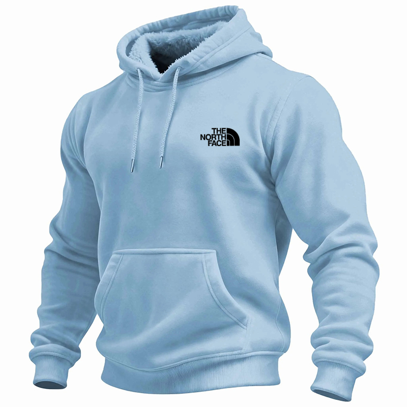 Men's Vintage Western Cowboy Fleece Pocket Long-Sleeved Hoodie