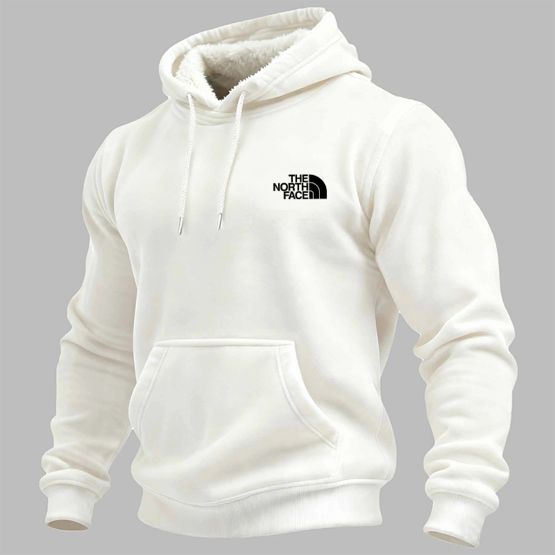 Men's Vintage Western Cowboy Fleece Pocket Long-Sleeved Hoodie