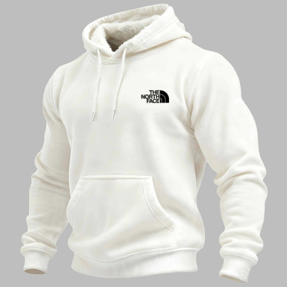 Men's Vintage Western Cowboy Fleece Pocket Long-Sleeved Hoodie