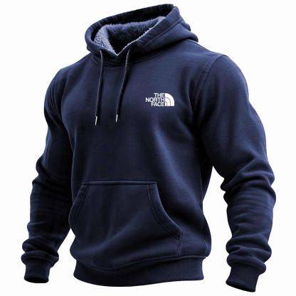 Men's Vintage Western Cowboy Fleece Pocket Long-Sleeved Hoodie