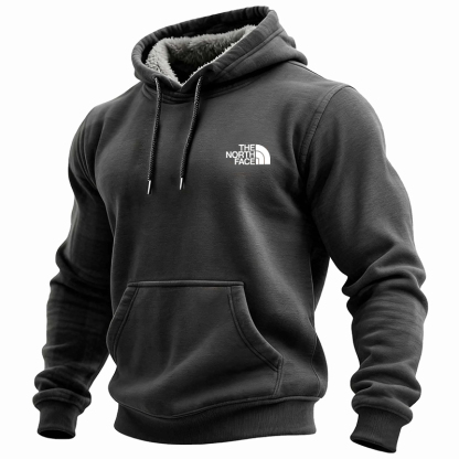 Men's Vintage Western Cowboy Fleece Pocket Long-Sleeved Hoodie