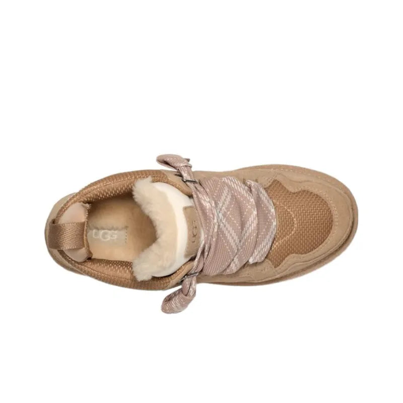 UkhjgGG Women's Lowmel Sheepskin Lace Boot in Chestnut