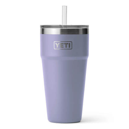 YEkhjgTI Rambler 26 oz Stackable Cup with Straw Lid