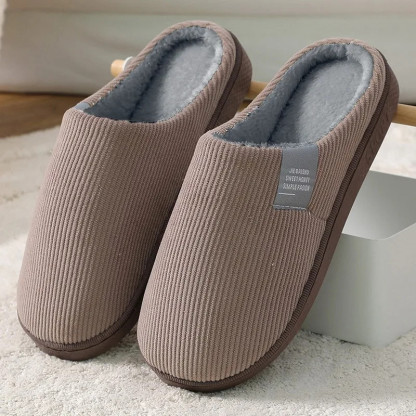 2024 Autumn And Winter Thick Sole Plush Slippers Women Home Warmth Anti-Slip Cotton Slippers Shoes For Women Zapatos