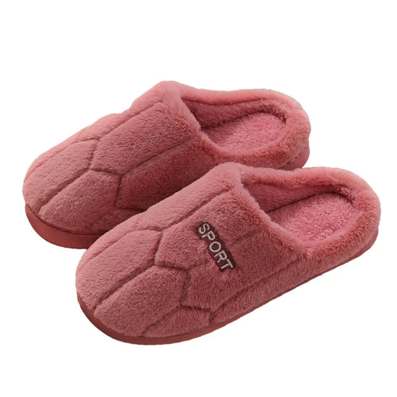 Winter Men'S Shoes Household Cotton Slippers Men Indoor Warm Plush Footwear Non-Slip Platform Slippers Couple Women Home Shoes