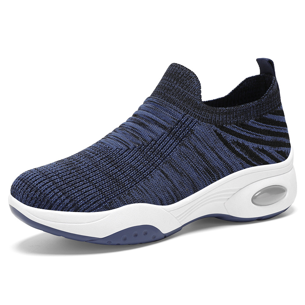 Women's Shoes Summer New Style Flying Textile Breathable Casual Shoes Air Cushion Shoes Factory Direct Sales