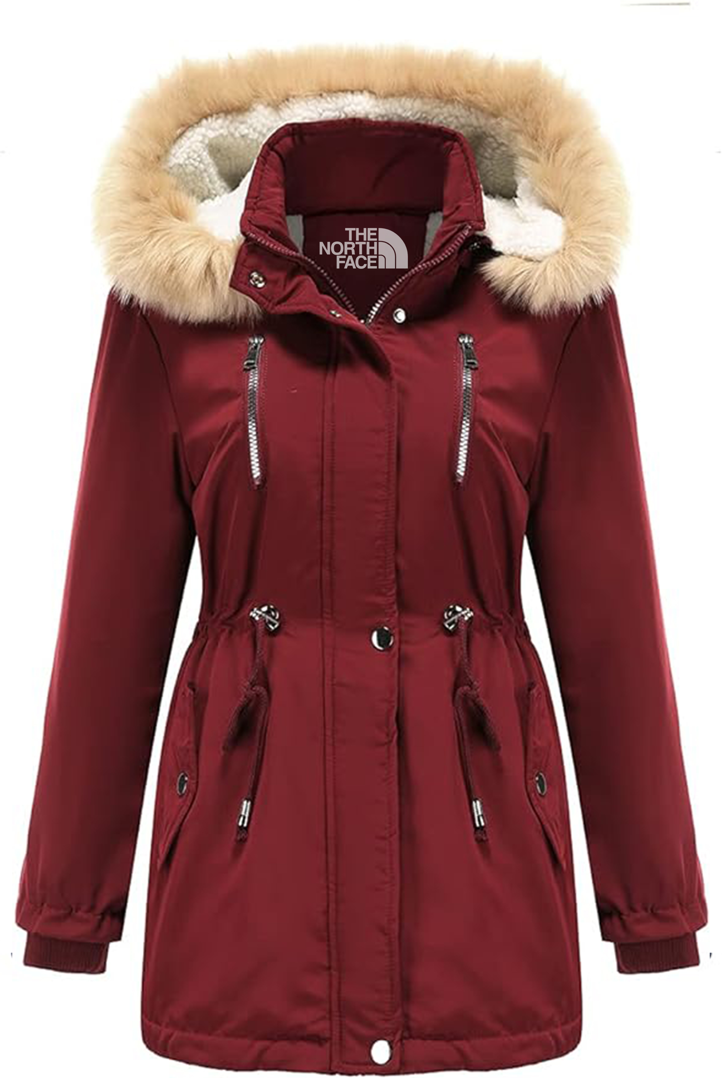 Winter Hooded Zip-Up Parka Jacket-WOMEN'S